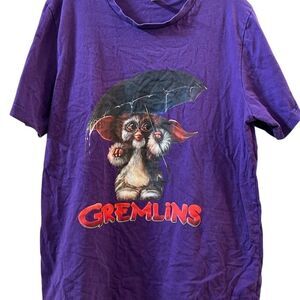 Bella + Canvas Men's‎ Purple Gremlins Graphic T-Shirt Size L Short Sleeve